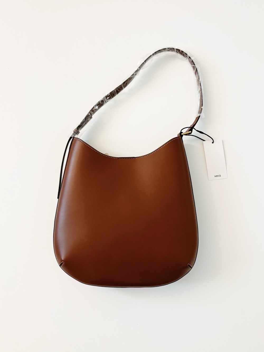 Mango Large Oval Shoulder Bag in Brown - Picture 8 of 11